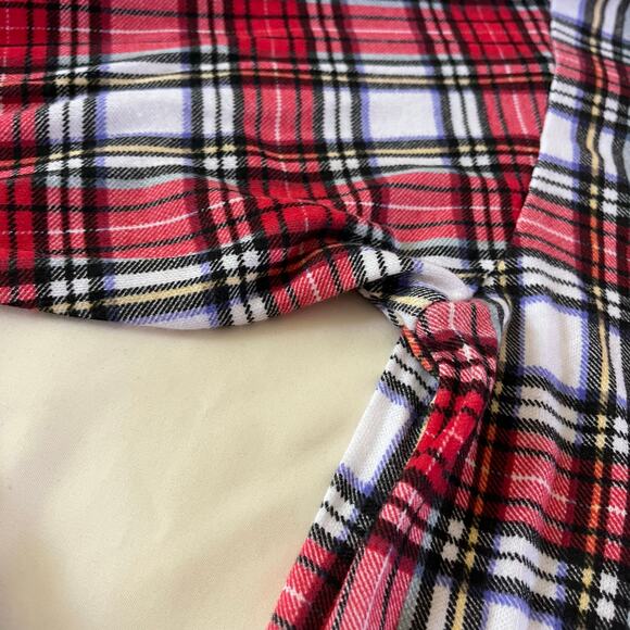 Vtg Y2K 2000s Red Plaid Turtleneck Top Plus Sz XL Holiday Christmas - Picture 4 of 8